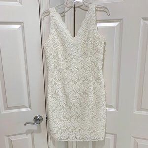 White Lace Ann Taylor Petite 12 Dress